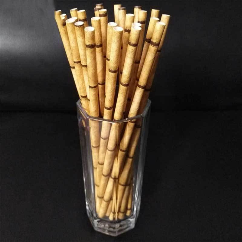 loomrack Bamboo Straws Drinking Straws Yellow