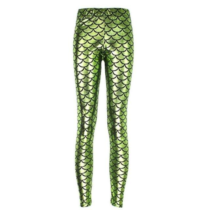 loomrack Becca Fish Scale Mermaid Leggings Leggings K030 Light green / S