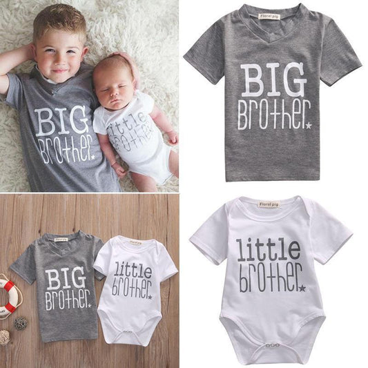 loomrack Big Brother Little Brother Matching Shirts - Big Brother T-shirt and Little Brother Onesie Matching Outfits