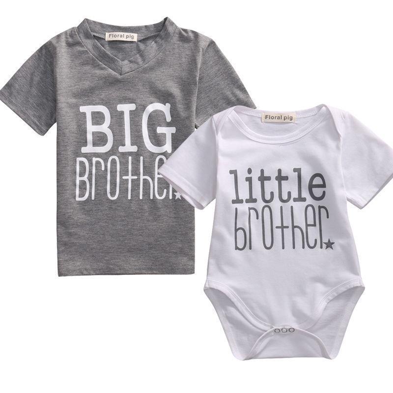 loomrack Big Brother Little Brother Matching Shirts - Big Brother T-shirt and Little Brother Onesie Matching Outfits