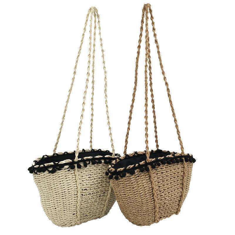 loomrack Bohemian Straw Basket Bag Shoulder Bags