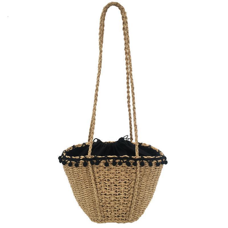 loomrack Bohemian Straw Basket Bag Shoulder Bags Brown Shoulder Bag