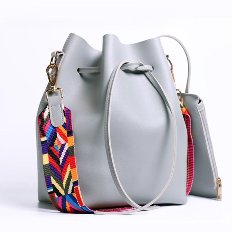 loomrack Boho Bucket Bag with Multicolor Shoulder Strap Shoulder Bags