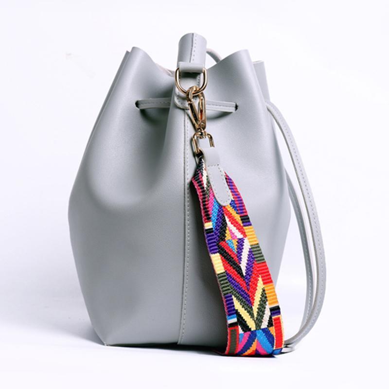 loomrack Boho Bucket Bag with Multicolor Shoulder Strap Shoulder Bags
