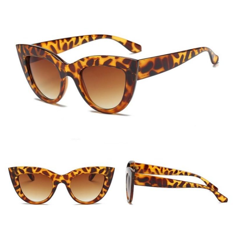 loomrack Bold Frame Cat Eye Sunglasses Home leopar  v tea