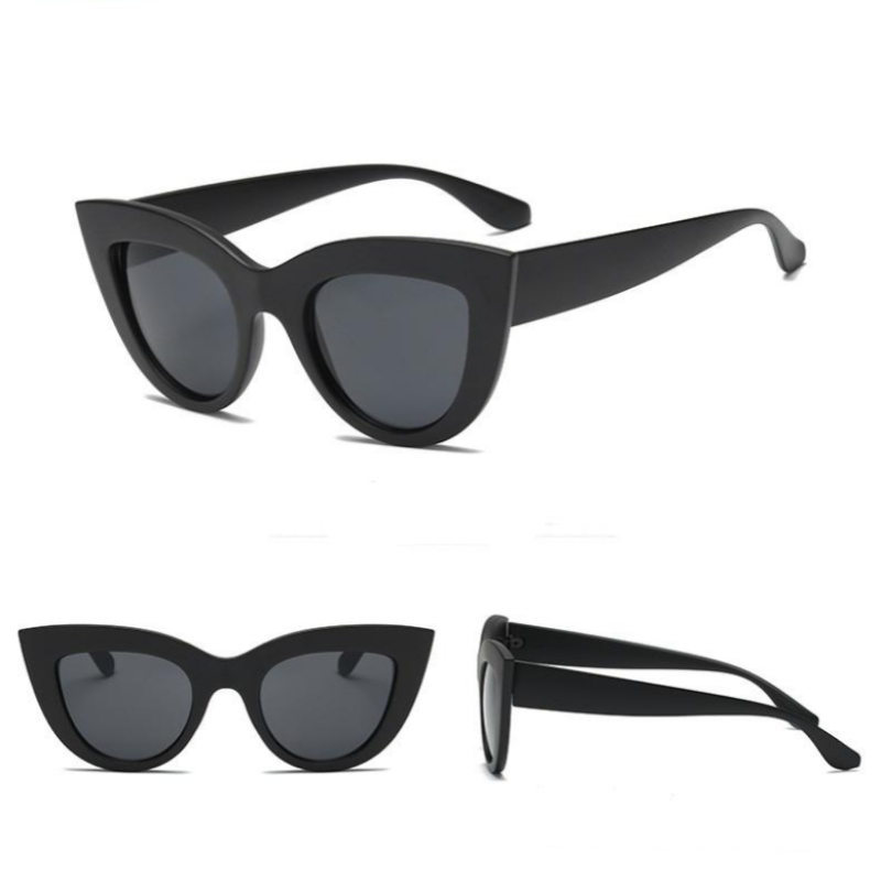 loomrack Bold Frame Cat Eye Sunglasses Home matt black