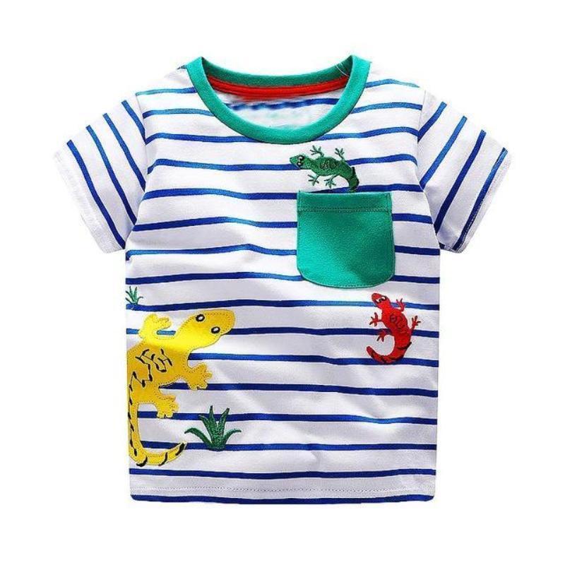 loomrack Boys 100% Cotton Summer T-Shirt  (Sizes 18M - 2T) T-Shirts Lizard Pattern / 2T