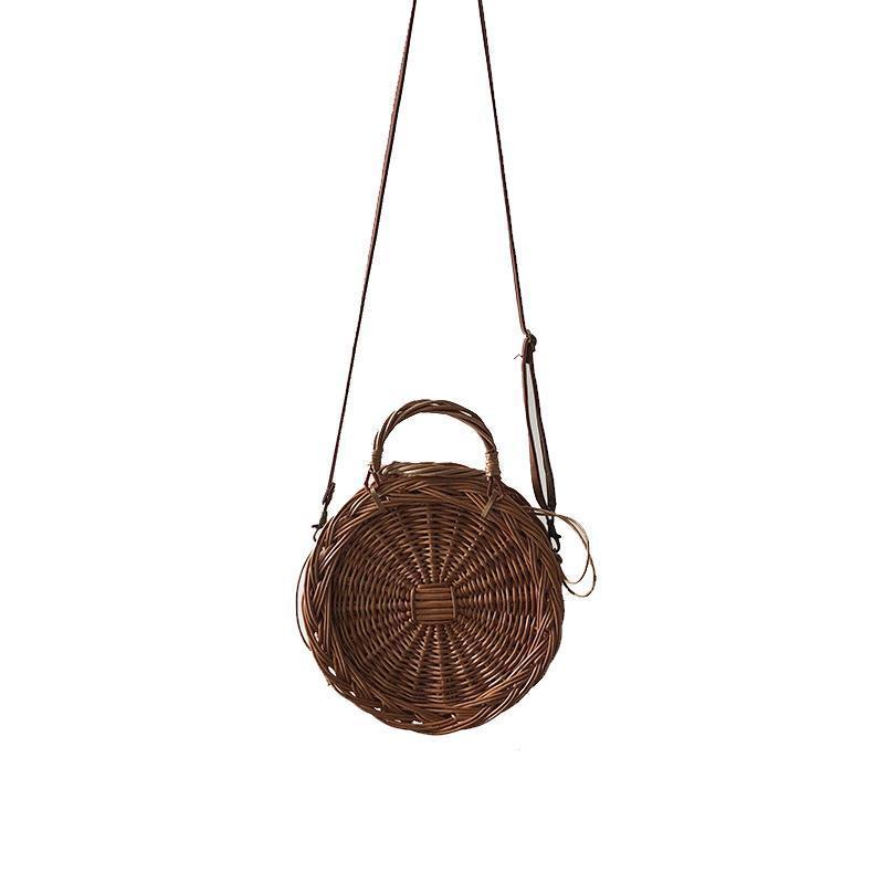 loomrack Brown Handmade Bamboo Bag Shoulder Bags