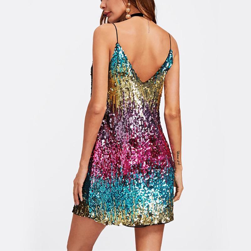 loomrack Cami Multicolor Sequin Party Mini Dress Girl's Dresses