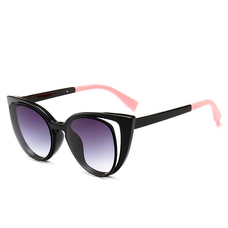 loomrack Chic Hollow Cat Eye Sunglasses Sunglasses Black Pink