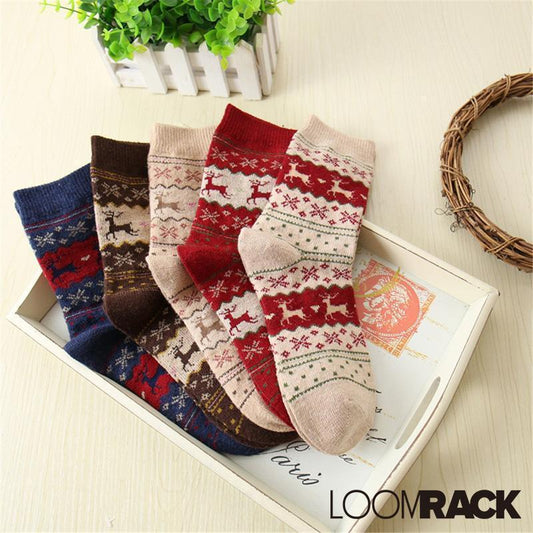 loomrack Christmas Deer Socks Christmas Socks