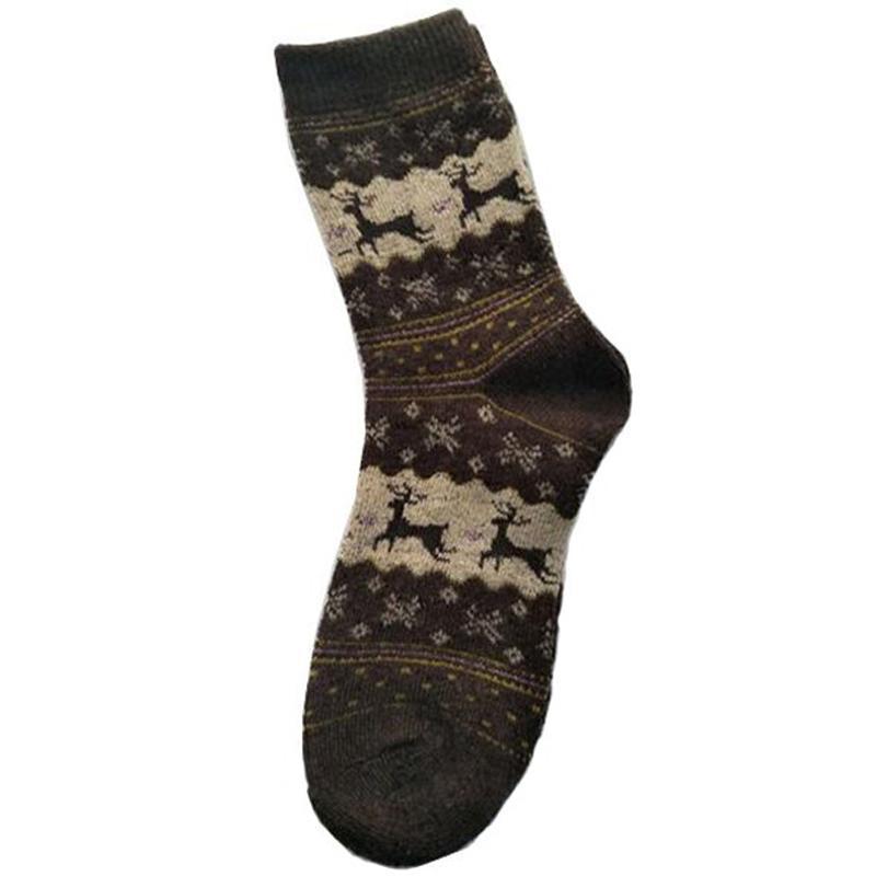 loomrack Christmas Deer Socks Christmas Socks Brown