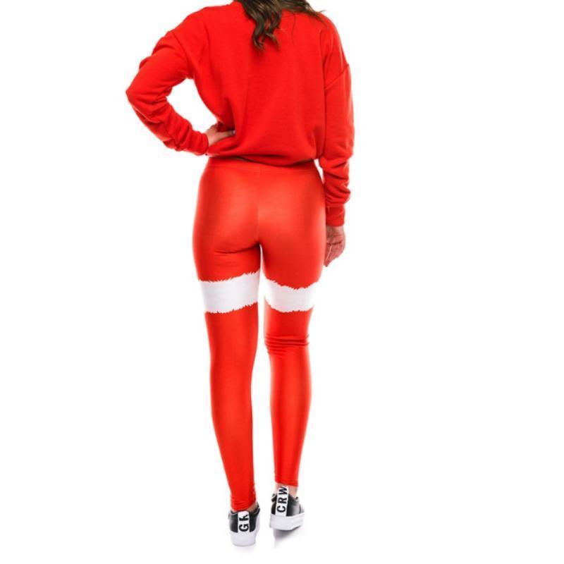 loomrack Christmas Leggings - High Waist Santa Suspenders Leggings