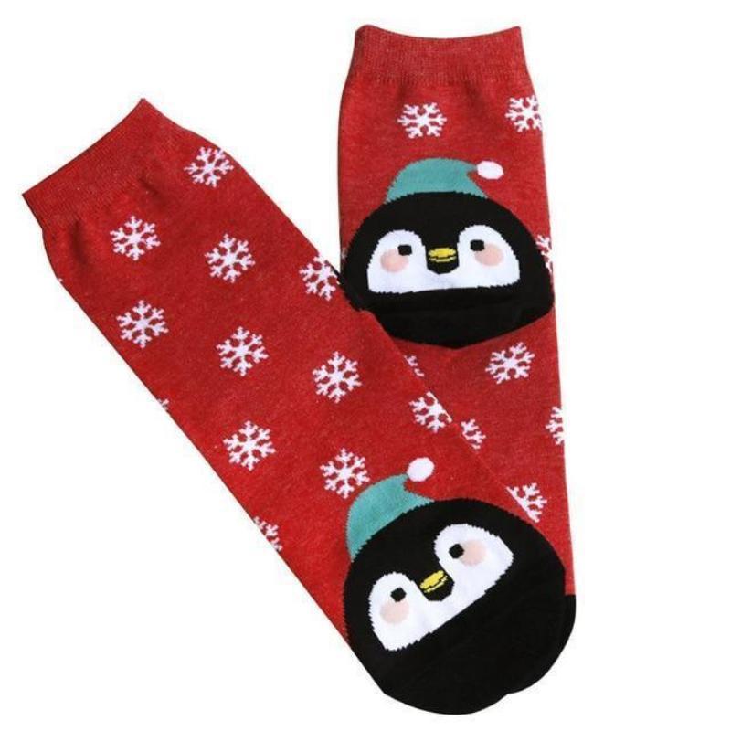 loomrack Christmas Santa Bunny Socks Christmas Socks Red