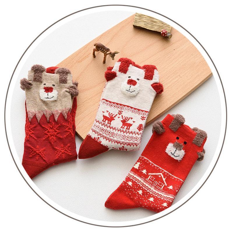 loomrack Christmas Santa Claus Deer Socks Christmas Socks