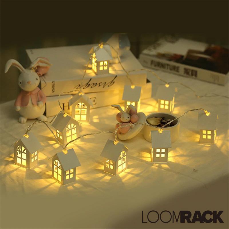 loomrack Christmas Tree House LED Light String Christmas Accessories