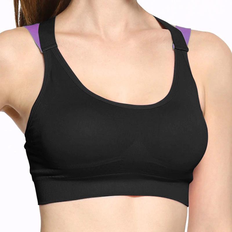 loomrack Comfortable Sports Bra with Removable Pads Sports Bras Black / XL