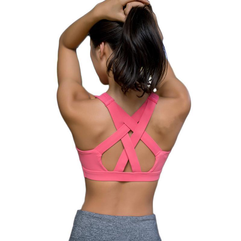 loomrack Criss Cross Back High Intensity Sports Bra Yoga Shirts