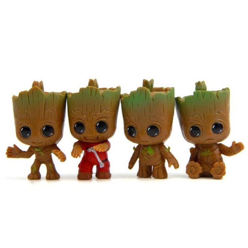 loomrack Cute Baby Groot Tree Flower Pot Key Chain (4 pcs.) Flower Pots & Planters 4pcs Figures