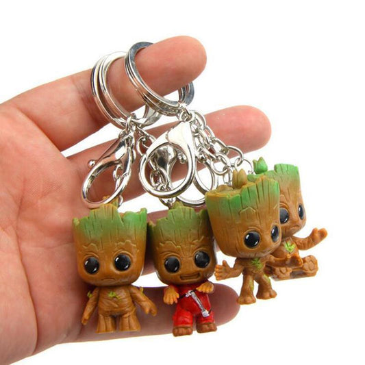 loomrack Cute Baby Groot Tree Flower Pot Key Chain (4 pcs.) Flower Pots & Planters 4pcs Keychain