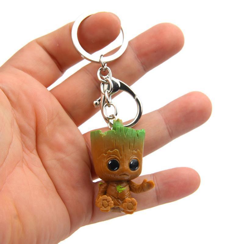 loomrack Cute Baby Groot Tree Flower Pot Key Chain (4 pcs.) Flower Pots & Planters