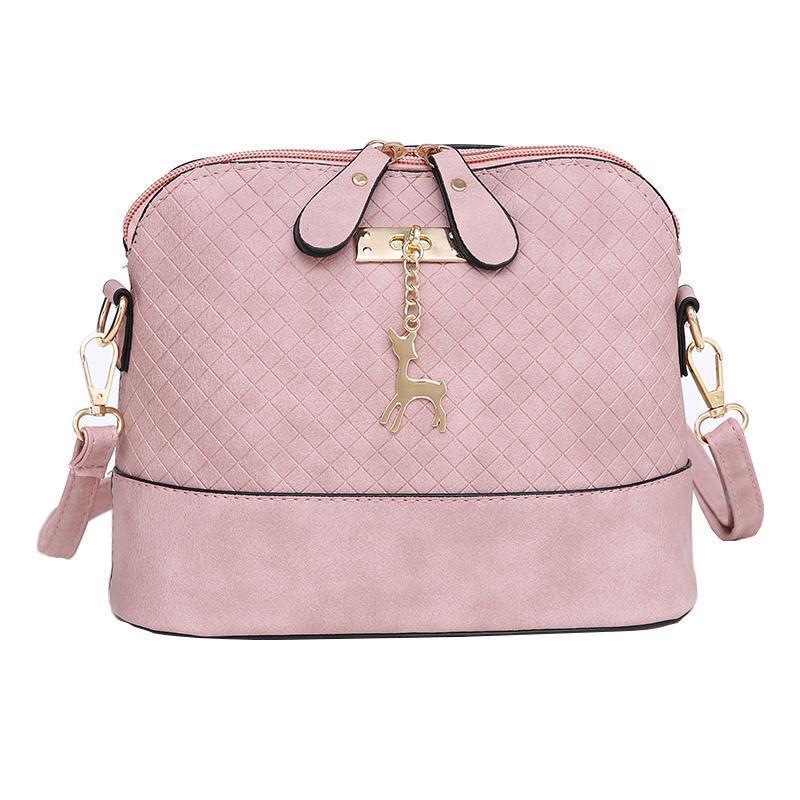 loomrack Deer Charm Crossbody Bag Shoulder Bags Light Pink