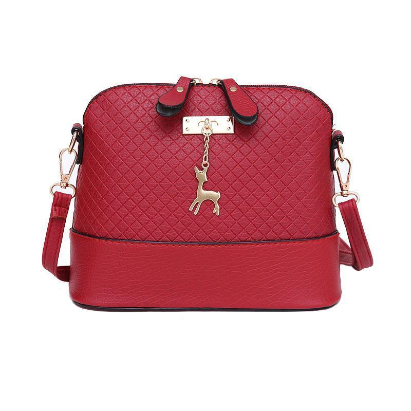 loomrack Deer Charm Crossbody Bag Shoulder Bags Red