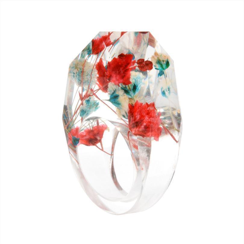 loomrack Delicate Resin Flower Rings Rings 6 / 01