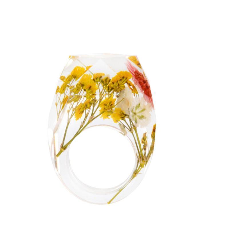 loomrack Delicate Resin Flower Rings Rings 6 / 04