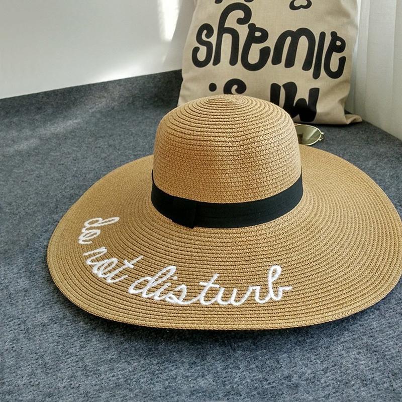 loomrack Do Not Disturb Summer Straw Hat Sun Hats Khaki