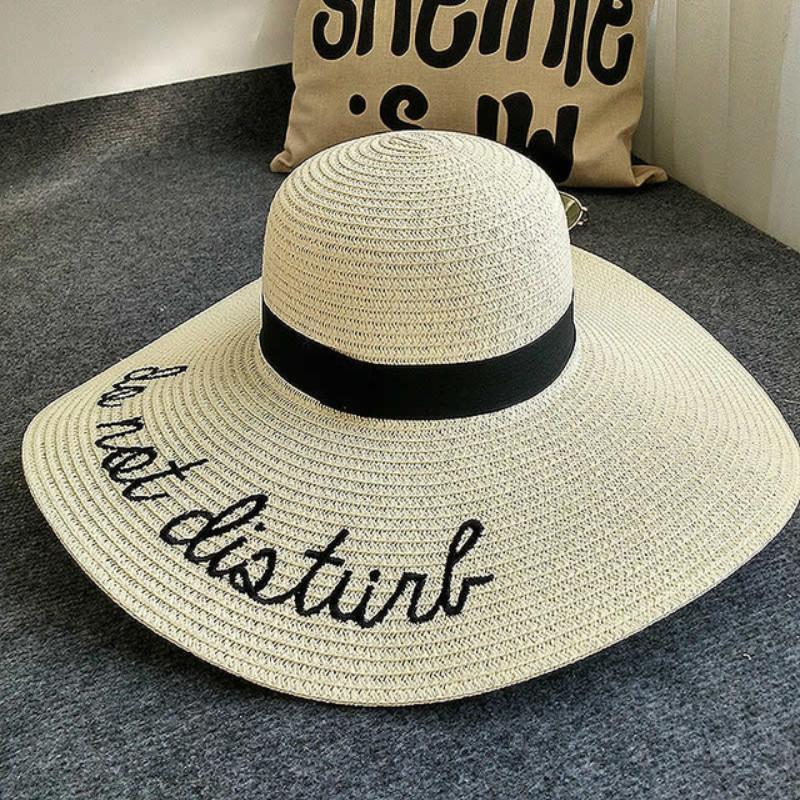 loomrack Do Not Disturb Summer Straw Hat Sun Hats Milky