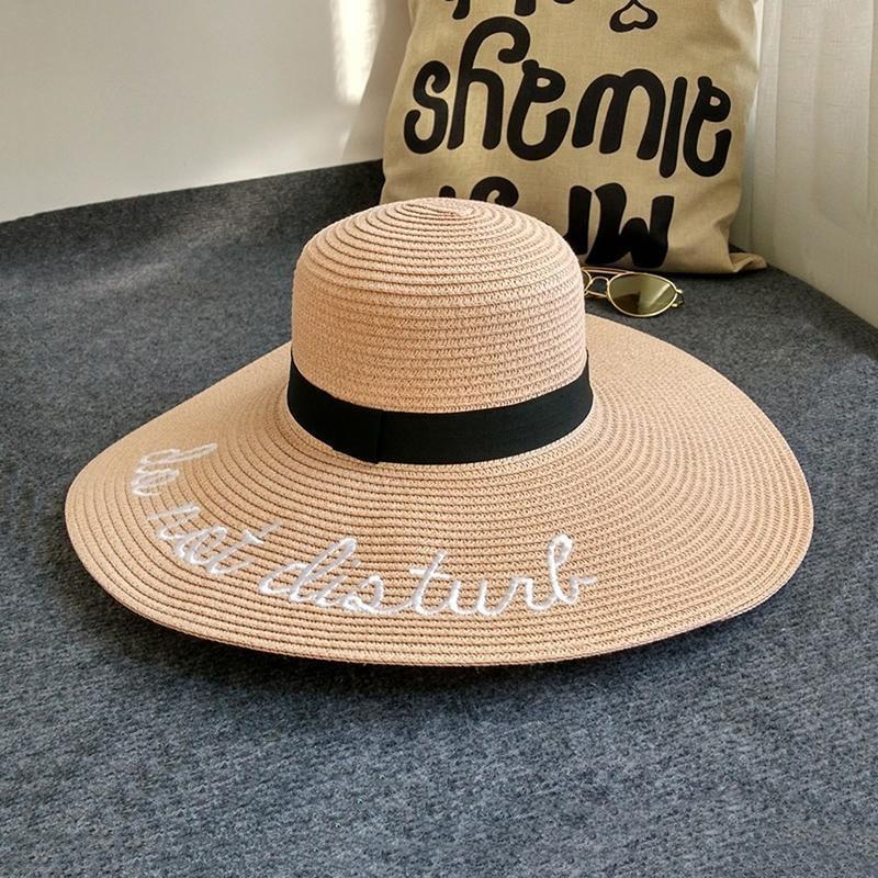 loomrack Do Not Disturb Summer Straw Hat Sun Hats Pink