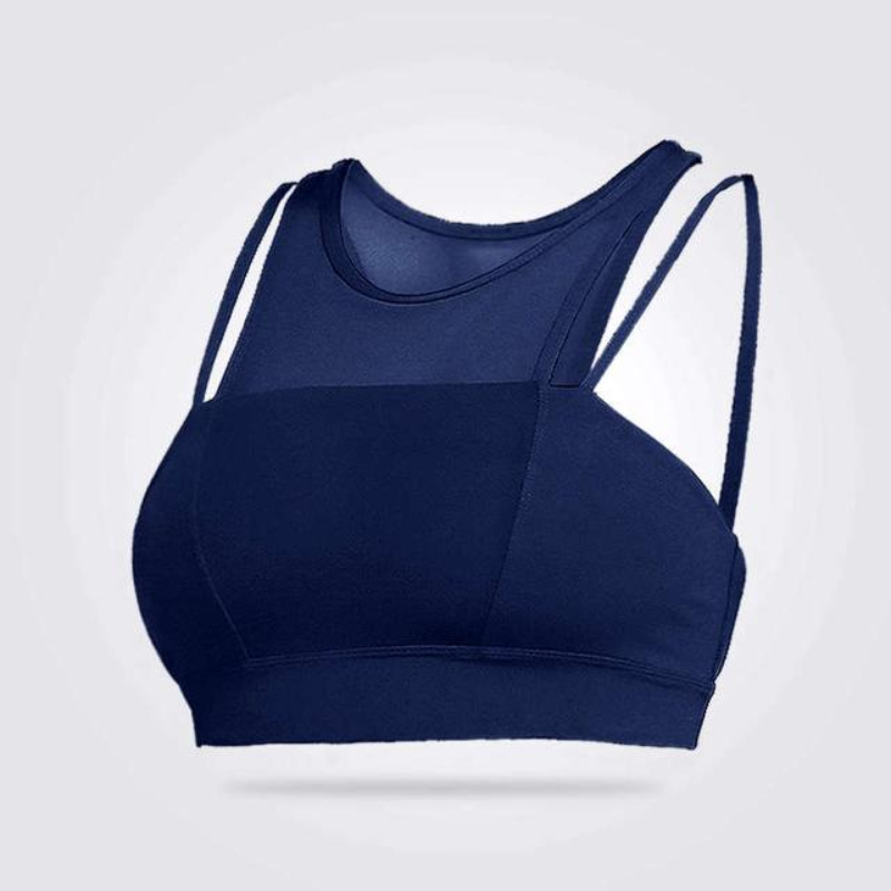 loomrack Dual Strap Mesh Crop Top Sports Bra Sports Bras