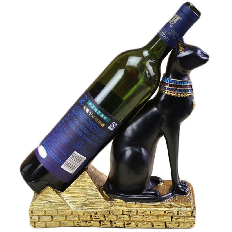 loomrack Egyptian Feline Wine Rack Holder Wine Racks