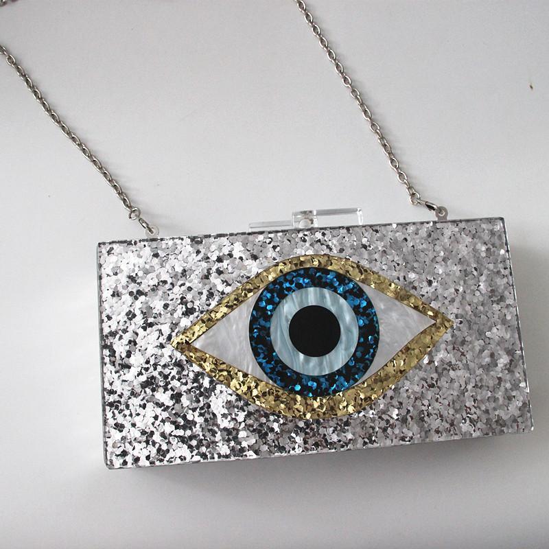 loomrack European Vintage Eye Sequin Bag Evening Bags