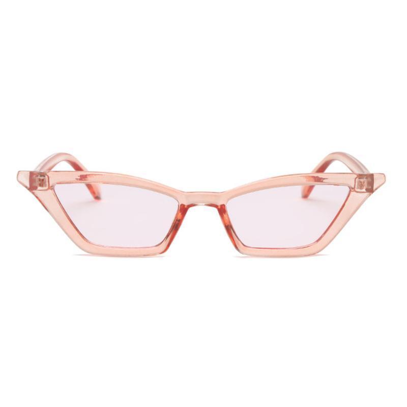 loomrack Gabby 90s Retro Cat Eye Sunglasses Sunglasses clear pink / with Sunglasses Bag