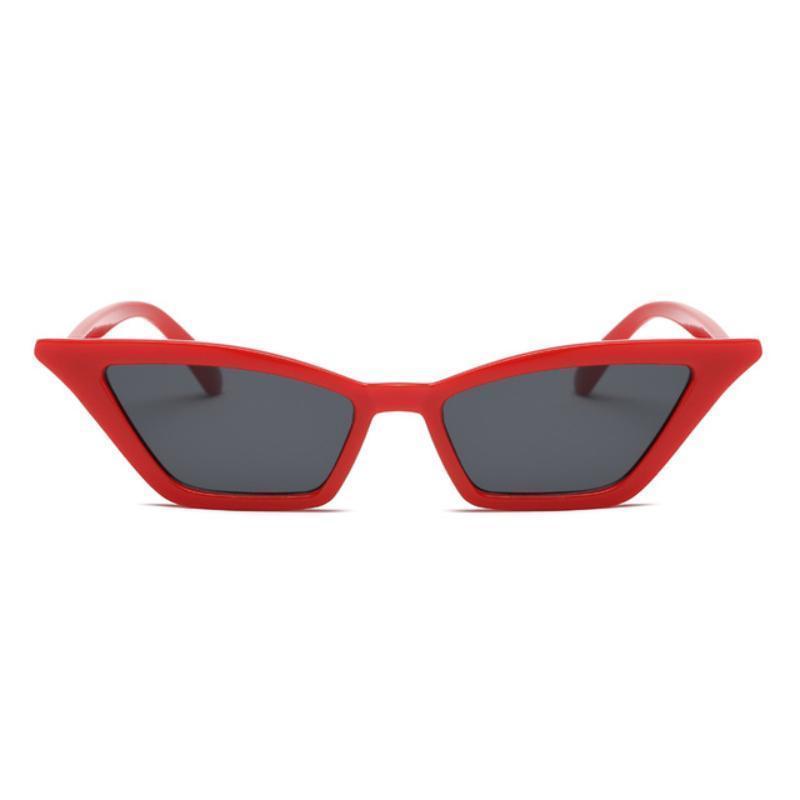 loomrack Gabby 90s Retro Cat Eye Sunglasses Sunglasses red frame black / with Sunglasses Bag