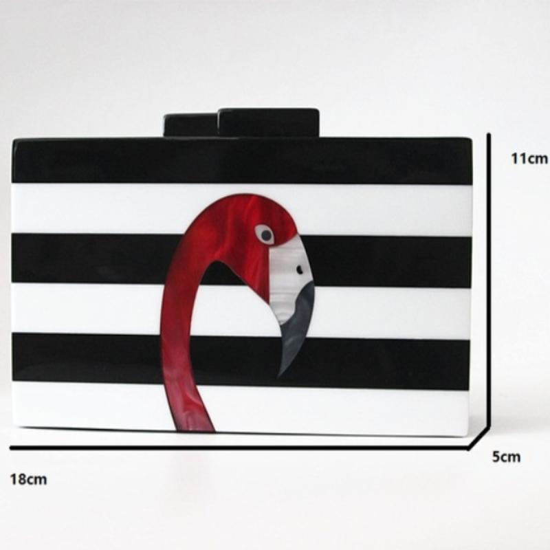 loomrack High End Flamingo Messenger Bag Evening Bags