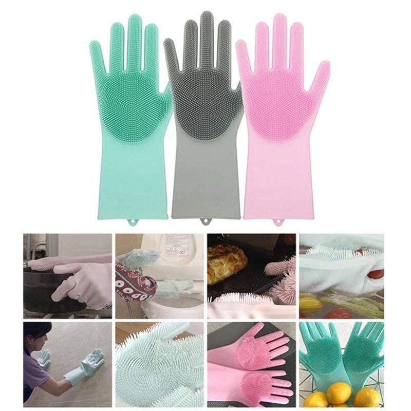 loomrack Magic Silicone Dish Washing Gloves Kitchen