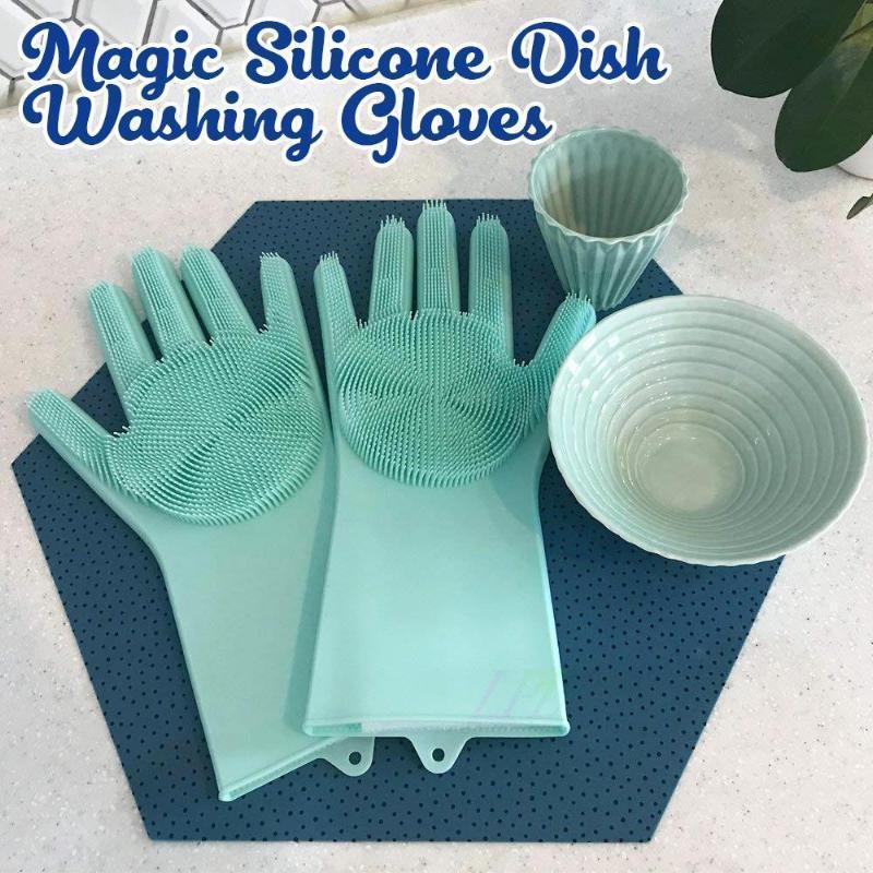 loomrack Magic Silicone Dish Washing Gloves Kitchen