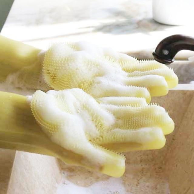 loomrack Magic Silicone Dish Washing Gloves Kitchen