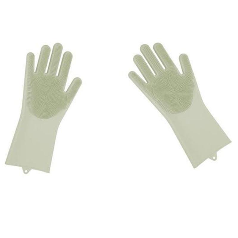 loomrack Magic Silicone Dish Washing Gloves Kitchen White / A Piece-Right