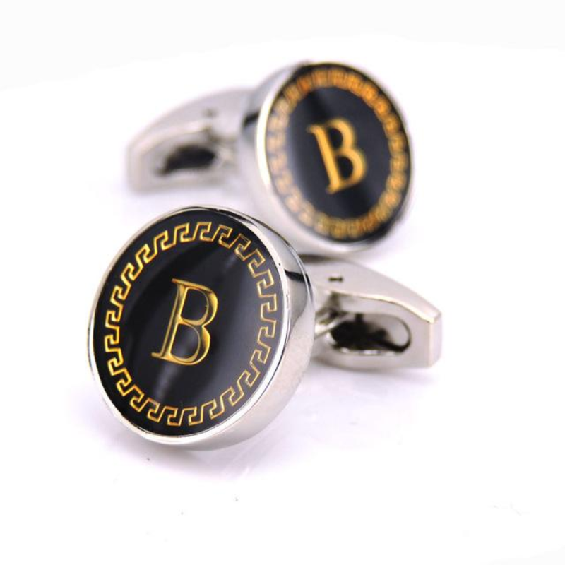 loomrack Men's Lettered Cufflinks Tie Clips & Cufflinks B