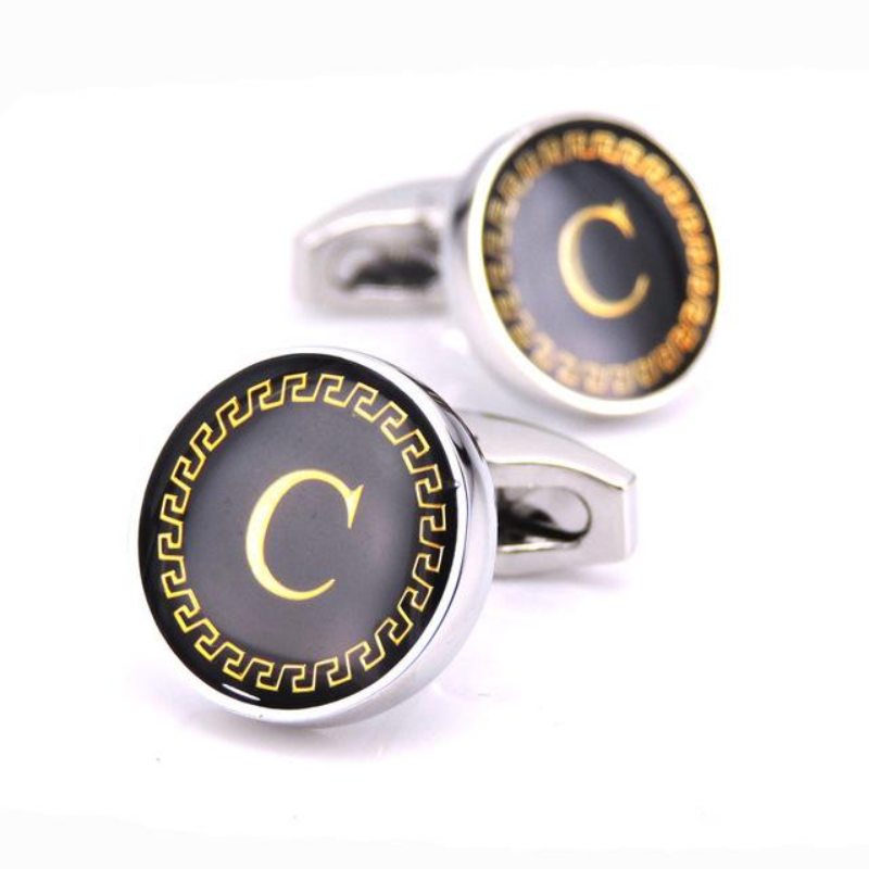 loomrack Men's Lettered Cufflinks Tie Clips & Cufflinks C