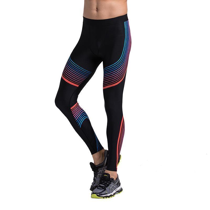 loomrack Men’s Spiral Compression Reflective Leggings Running Tights