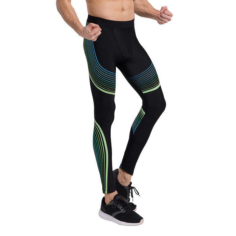 loomrack Men’s Spiral Compression Reflective Leggings Running Tights