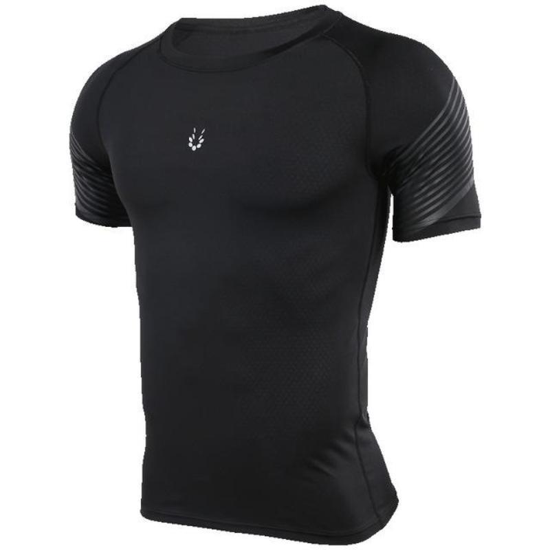 loomrack Men's Spiral Reflective Short Sleeve Compression Top T-Shirts 72603 / S