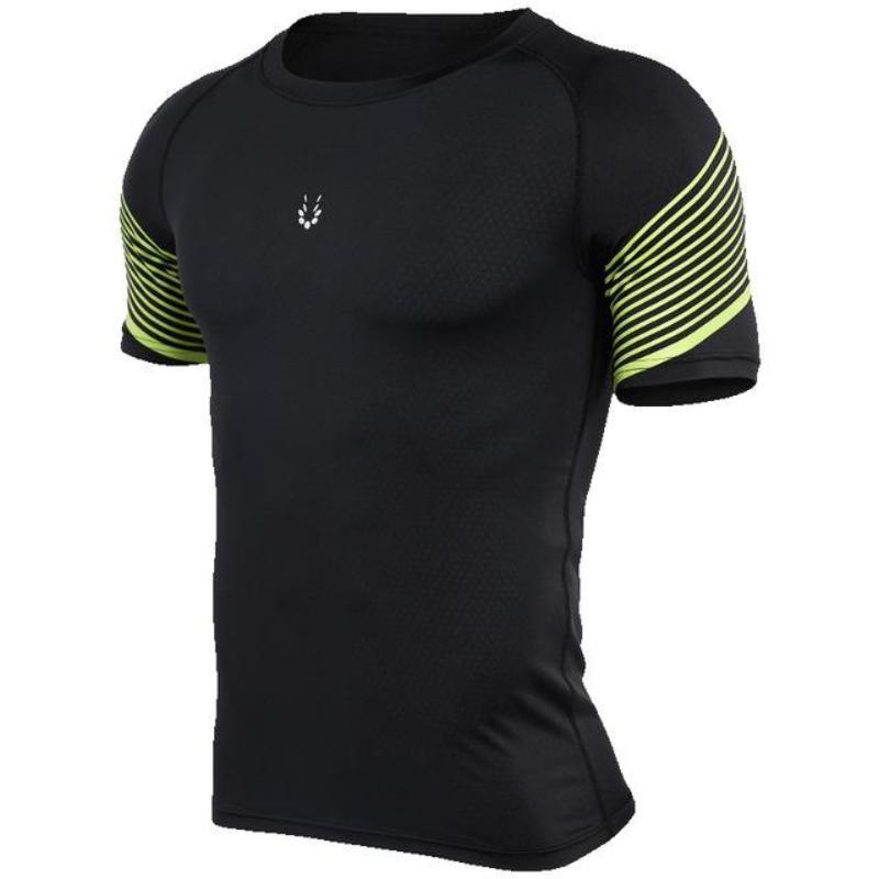 loomrack Men's Spiral Reflective Short Sleeve Compression Top T-Shirts 72605 / S