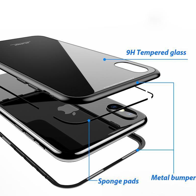 loomrack Metal Frame + Tempered Glass Magnetic Phone Case Fitted Cases