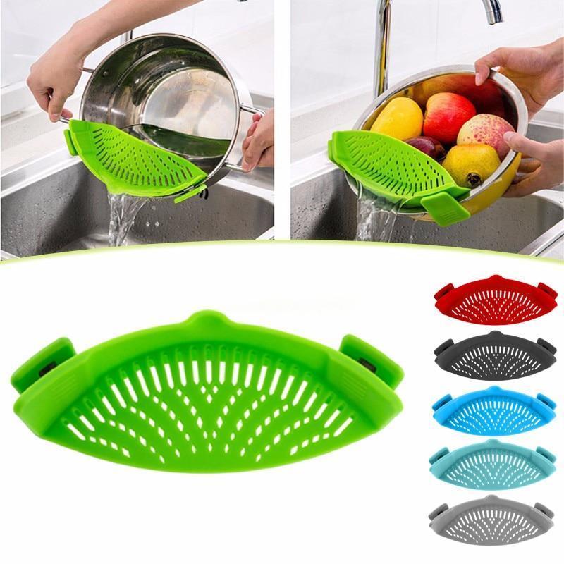 loomrack Perfect Fit Silicone Pot Bowl Clip-On Strainer Home Accessories